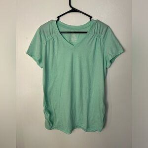 Teal V Neck Workout Tee